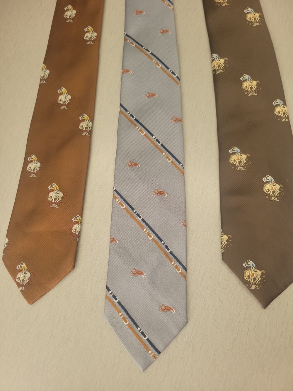 Lot 3 H Bar C California Ranchwear Vtg Ties RARE & HTF!